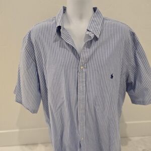 Ralph Lauren Light Blue Striped Casual Shirt